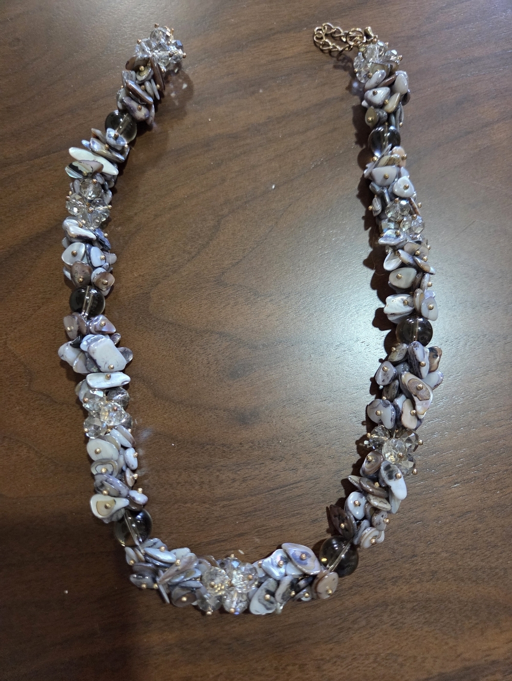 Elegant Abelone Shell Cluster Necklace - Women Jewelry
